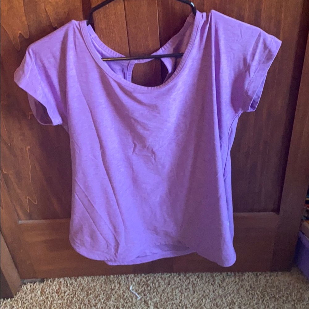 Purple athletic shirt